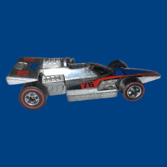 VINTAGE 1975 HOT WHEELS REDLINE FORMULA 5000 INDY CAR CHROME HONG KONG - Picture 5 of 5